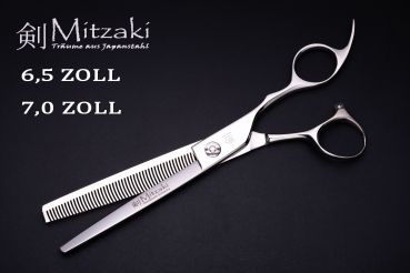 Texturizer : Mitzaki - energy "steel" in 6.5 oder 7.0 Zoll, mit 40 bzw.50 Prismen auf der Kammseite, Klingen aus 440C Japanstahl,  Ergoform , incl.Zubehör